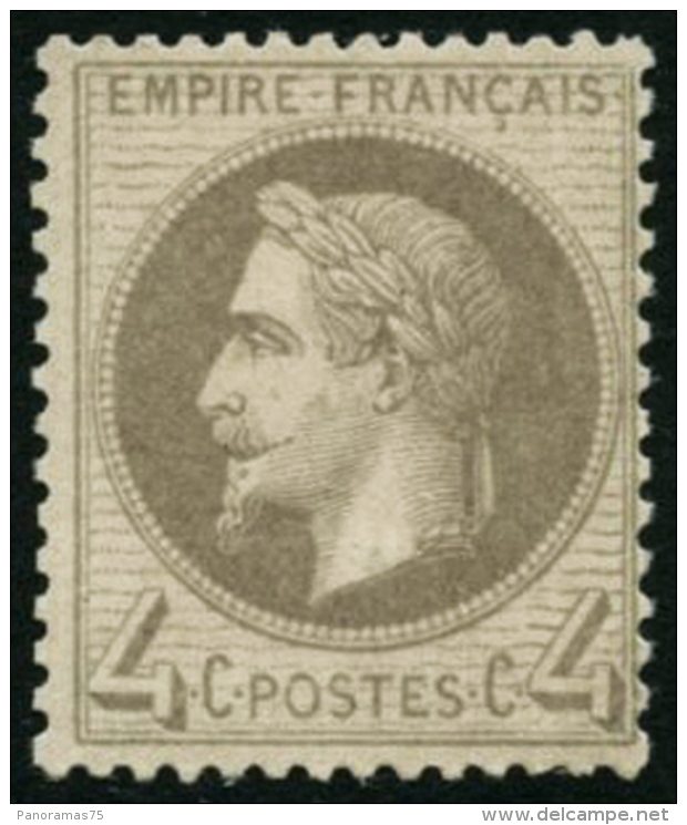 N&deg;27 4c Gris - TB - 1863-1870 Napoléon III. Laure