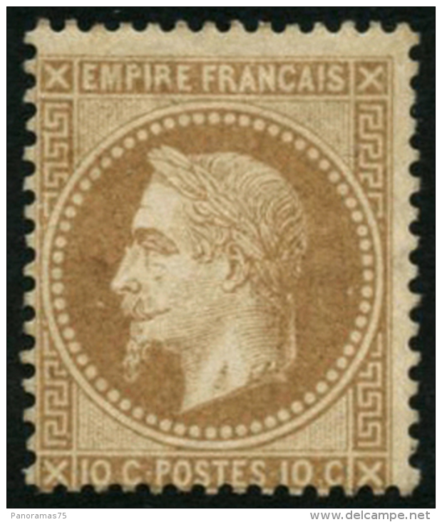 N&deg;28A 10c Bistre, Type I - TB - 1863-1870 Napoléon III. Laure