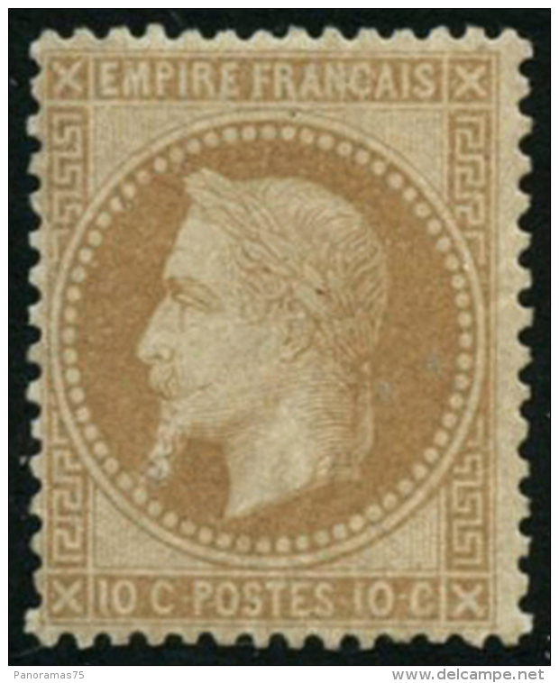 N&deg;28A 10c Bistre, Type I - TB - 1863-1870 Napoléon III. Laure