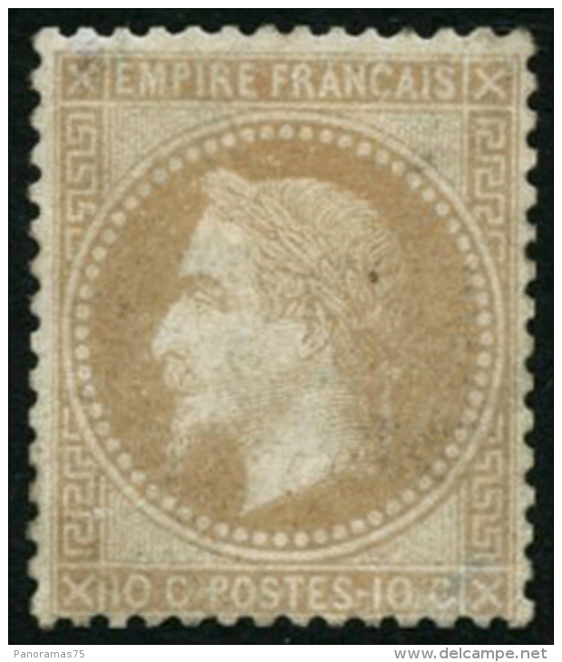 N&deg;28B 10c Bistre, Type II - TB - 1863-1870 Napoléon III. Laure