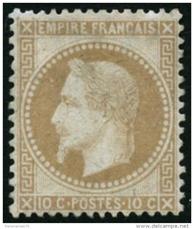 N&deg;28B 10c Bistre, Type II - TB - 1863-1870 Napoléon III. Laure