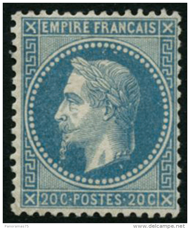N&deg;29B 20c Bleu, Type II Sign&eacute; Roumet - TB - 1863-1870 Napoléon III. Laure