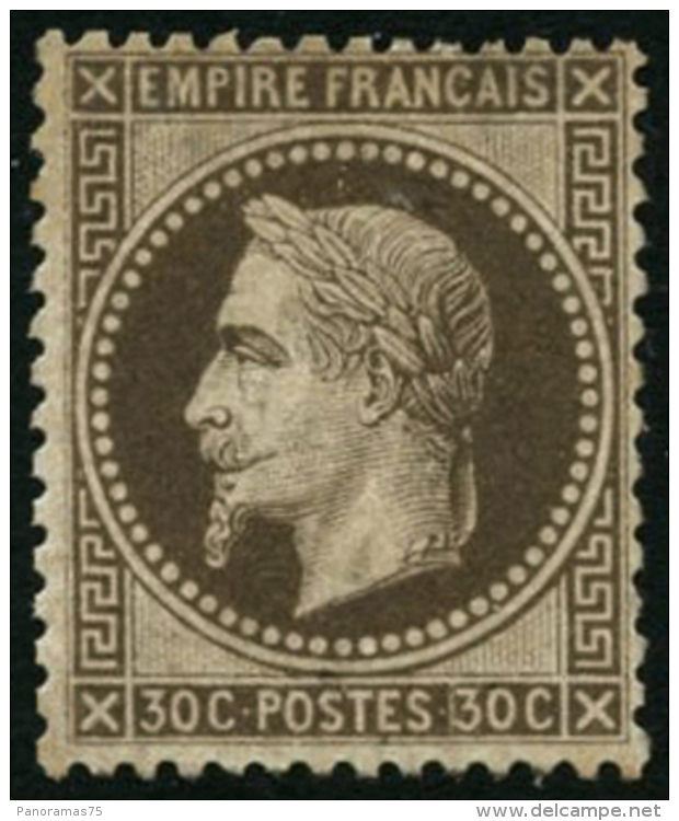 N&deg;30 30c Brun, Sign&eacute; JF Brun - TB - 1863-1870 Napoléon III. Laure