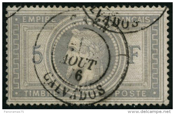 N&deg;33 5F Empire, Obl C&agrave;D, Sign&eacute; JF Brun - TB - 1863-1870 Napoléon III. Laure