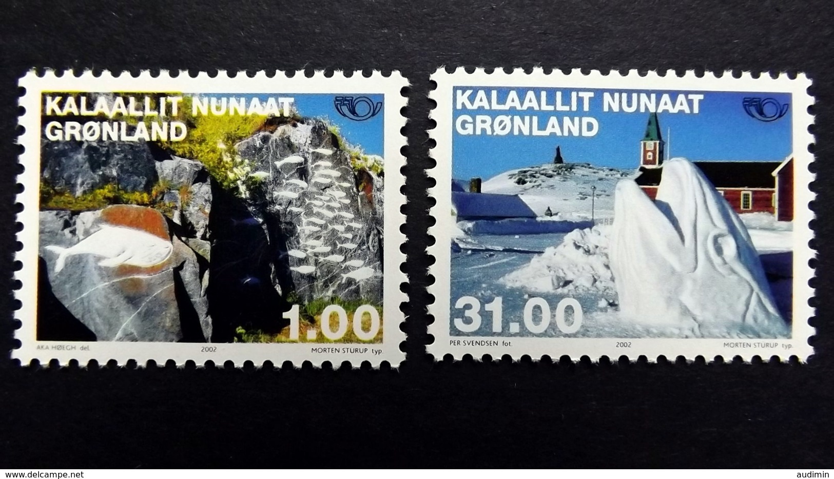 Grönland 376/7 **/mnh, NORDEN, Skulpturprojekt Von Aka Høegh, Schneeskulptur Beim Nuuk Snow Festival - Neufs