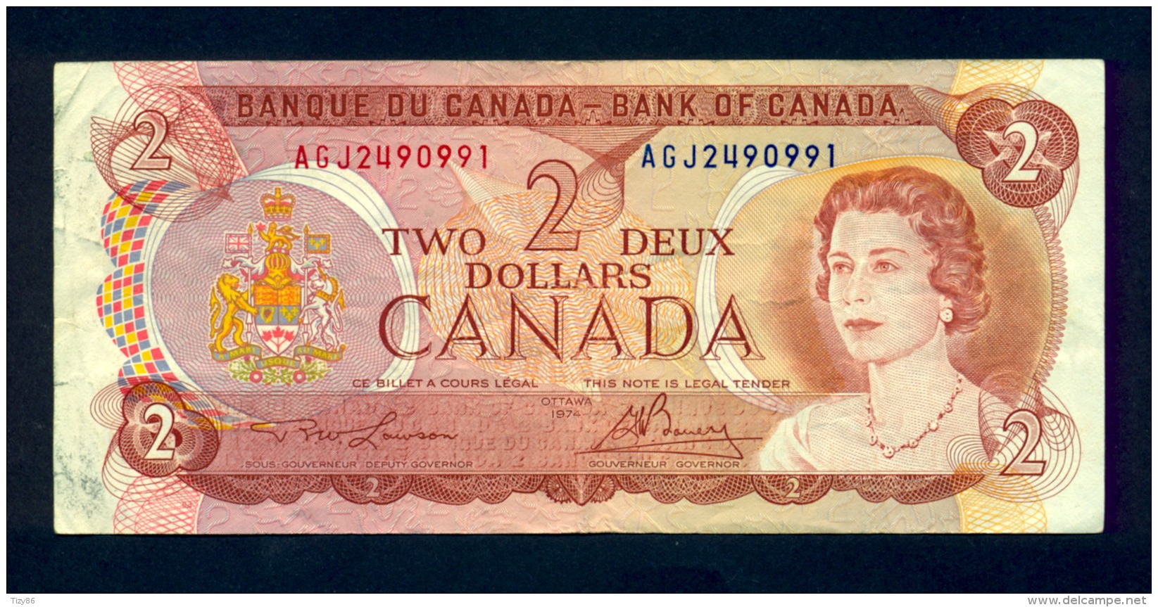 Banconota Canada 2 Dollari 1974 - Circolata - Canada