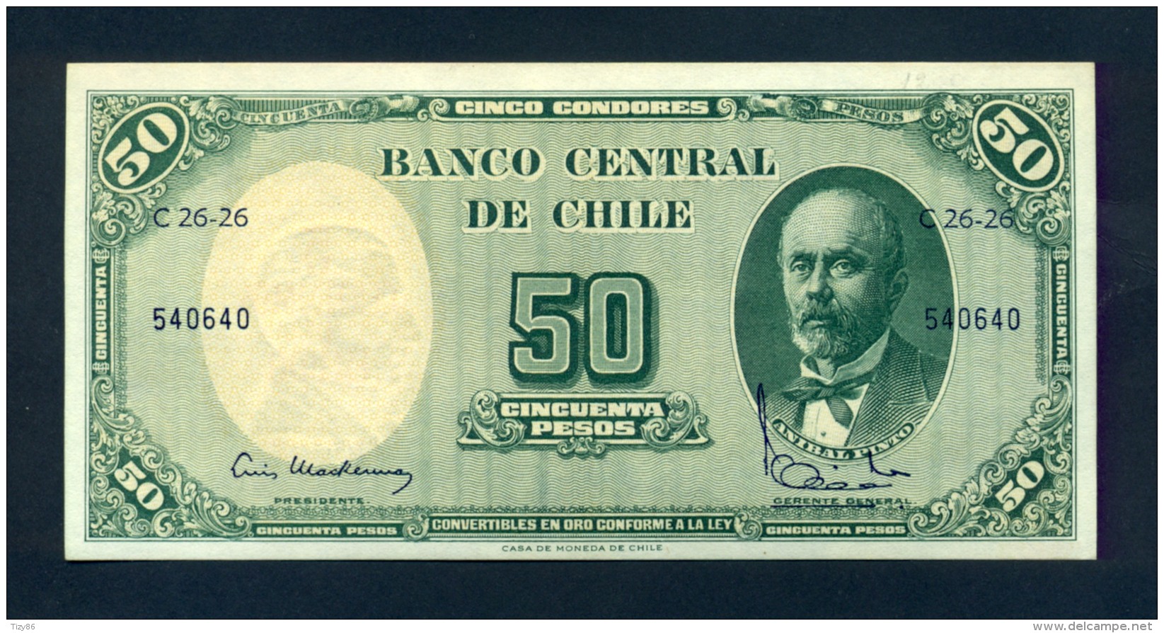 Banconota Chile 50 Pesos 1960/61 - FDS - Chili