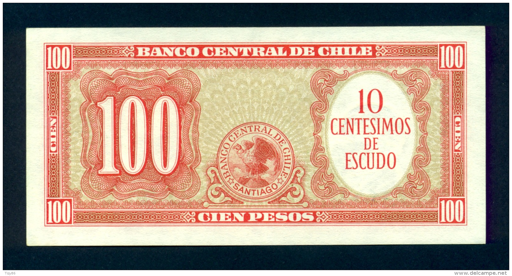 Banconota Chile 100 Pesos 1961 - FDS - Cile