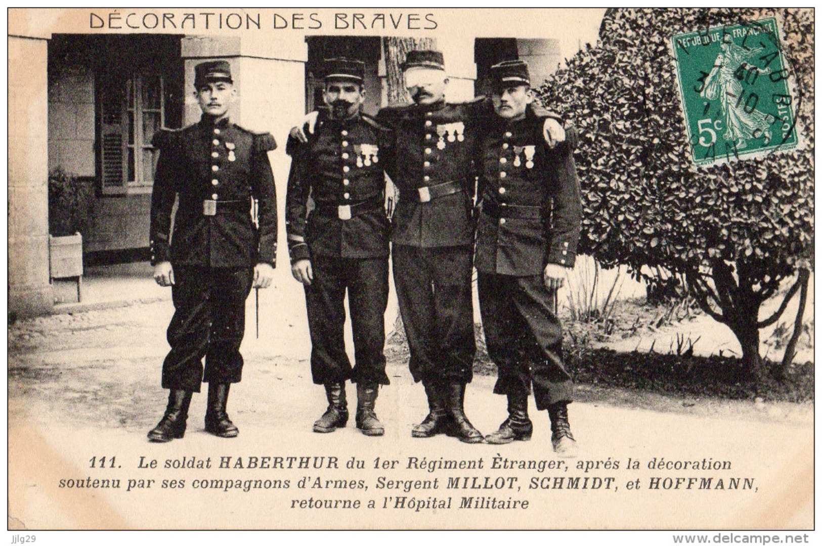 Militaria, Carte Légion Étrangère, Le SOLDAT Haberthur Du 1er Régiment Étranger Après La Décoration Des Braves 1911 - Autres & Non Classés