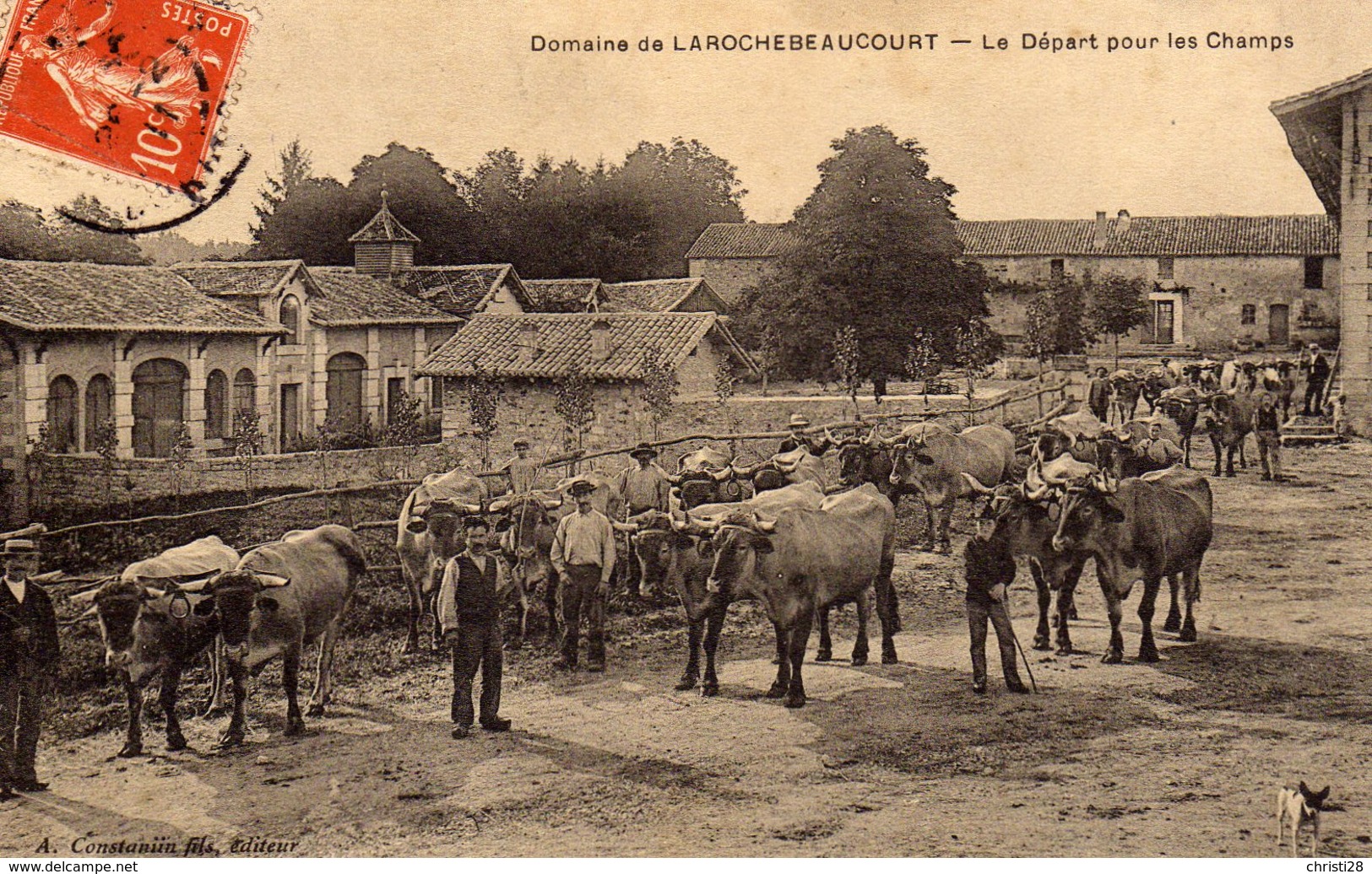 DPT 24 Domaine De LA ROCHEBEAUCOURT Le Départ Pour Les Champs - Autres & Non Classés