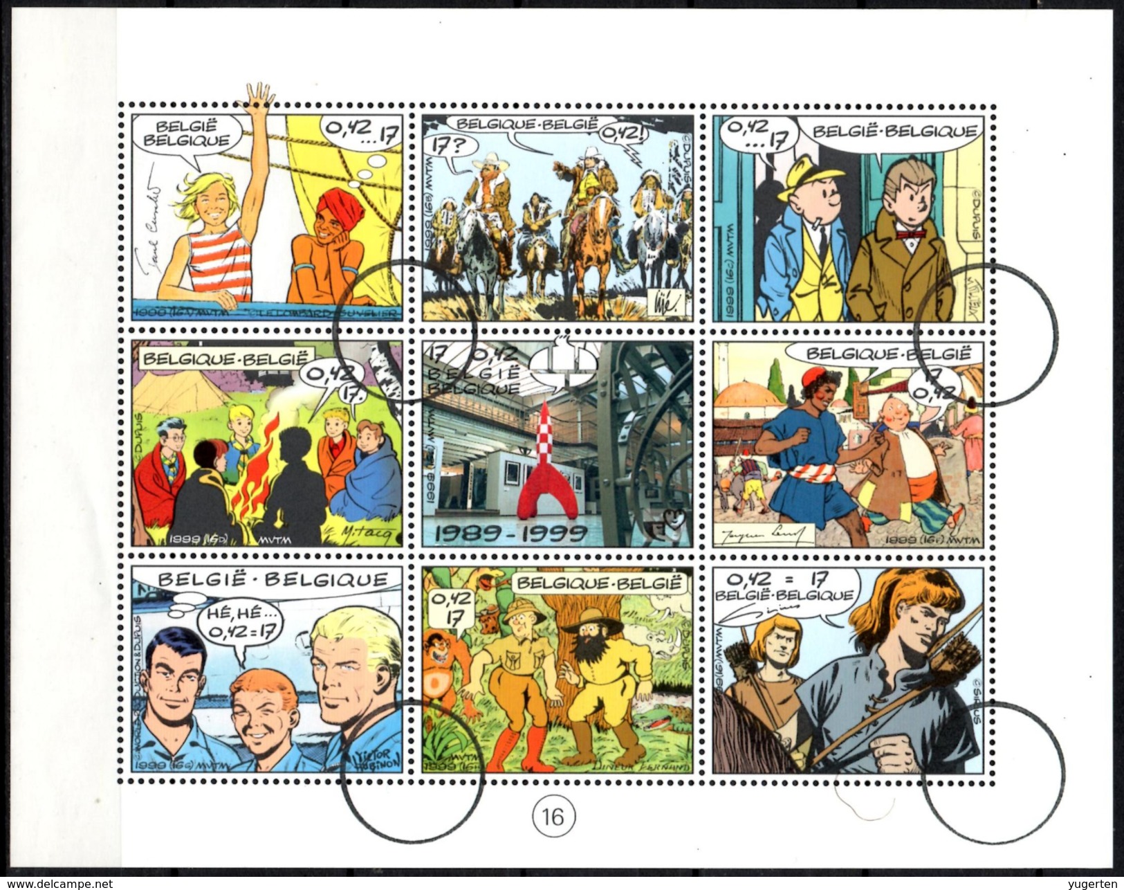 BELGIUM - BF81 ** SPECIMEN MUESTRA Comics Comic-strips Bande Dessinée Tintin BD Fusée Rocket - Bandes Dessinées