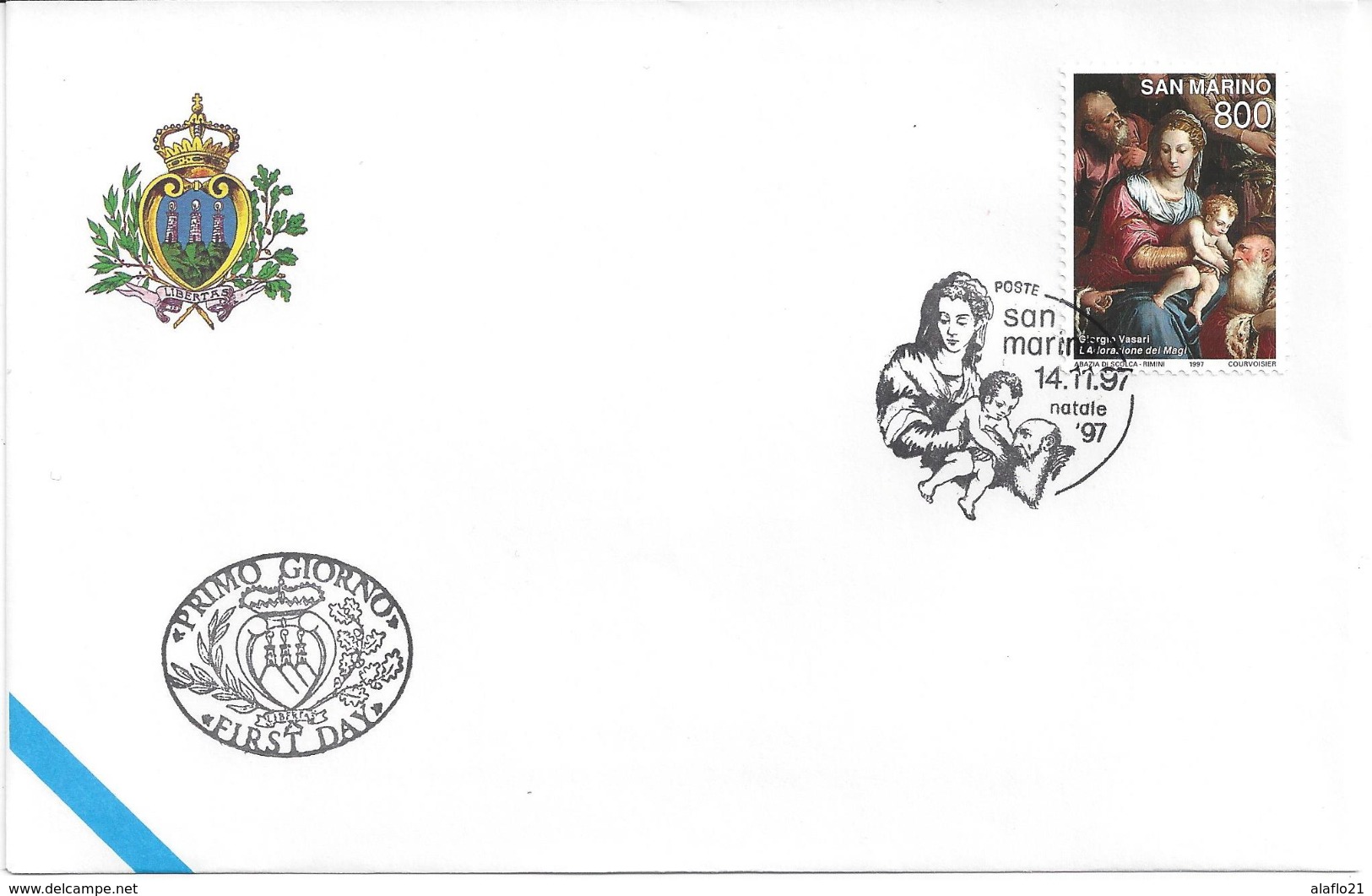 SAINT-MARIN - ENVELOPPE 1er JOUR - FDC - NOEL - 1997 - FDC