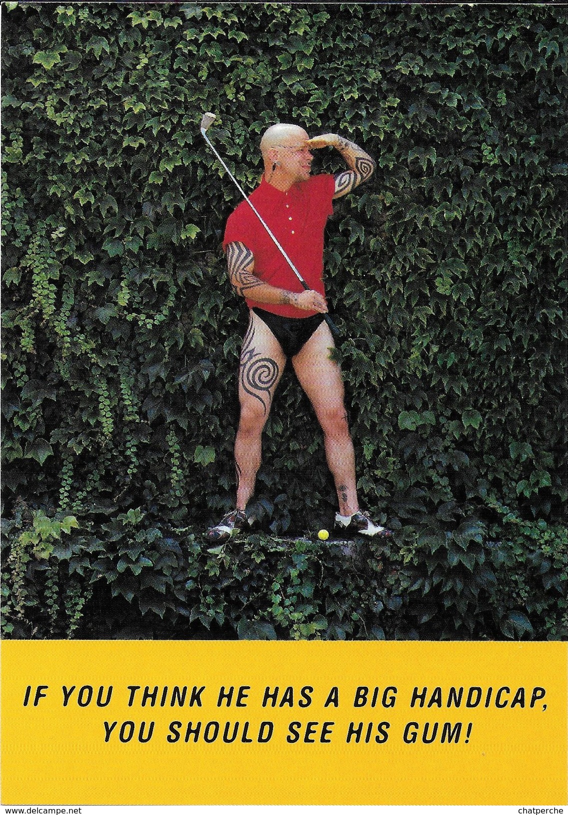 SPORT GOLF JOUEUR DE GOLF GOLFEUR  TATOUAGE  TATOO  PUBLICITE STIMOROLL ED BOOMERANG NL - Golf