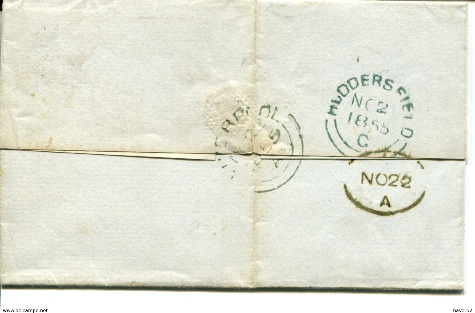 TRANSATLANTIC COVER From Huddersfiekd To USA With 1/- Plate 2 - VERY NICE And RARE !! - Covers & Documents