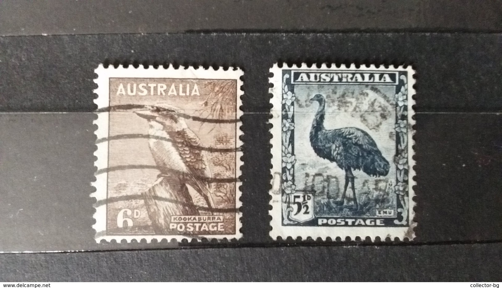 RARE 6D+5 1/2D KOOKA SUPRA EMU BIRD AUSTRALIA 1935 USED/MINT  STAMP TIMBRE - Neufs