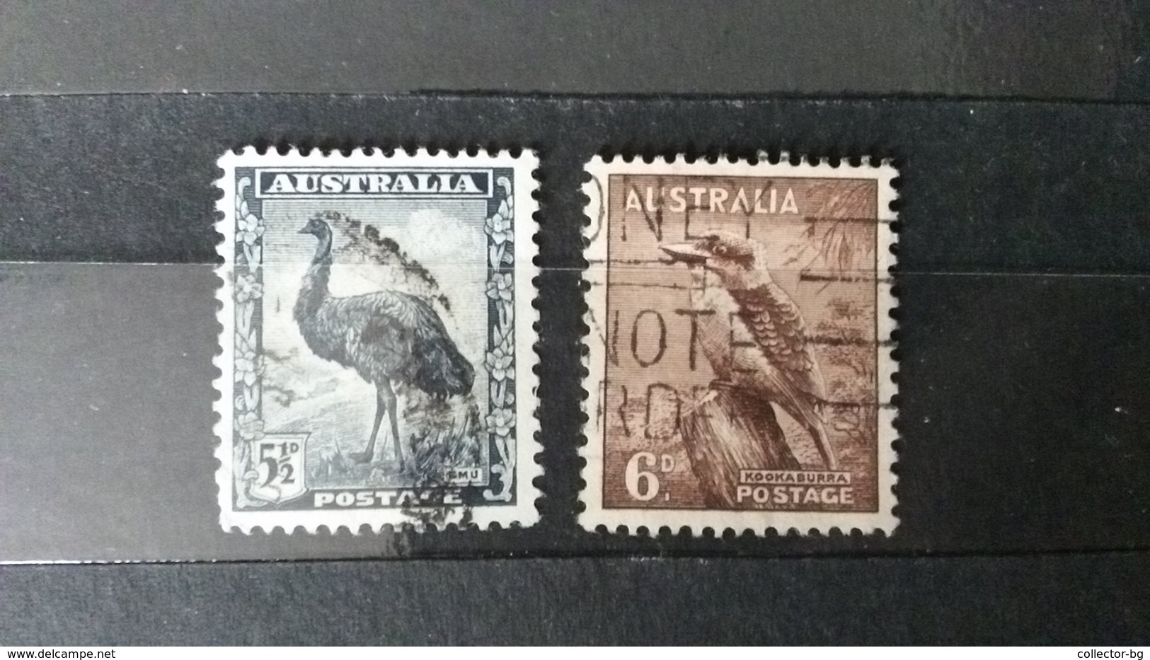 RARE 6D+5 1/2D KOOKA SUPRA EMU BIRD AUSTRALIA 1935 USED/MINT  STAMP TIMBRE - Ungebraucht