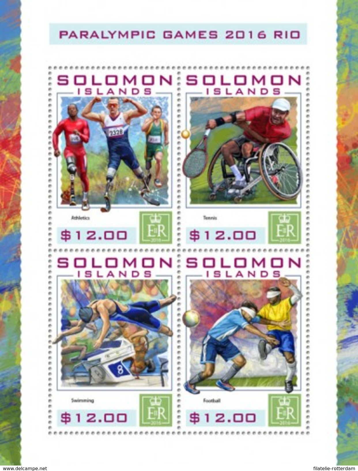 Solomon Eilanden - Postfris / MNH - Sheet Paralympics 2016 - Solomoneilanden (1978-...)