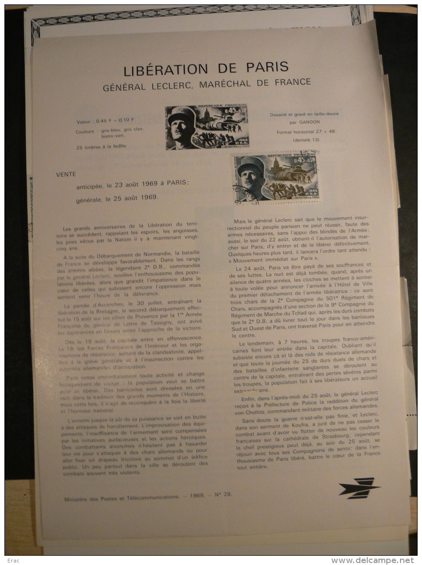 Lot De Gaulle, Libération, Déportés, Résistants - Ensemble timbres, feuillets et documents - 28 photos