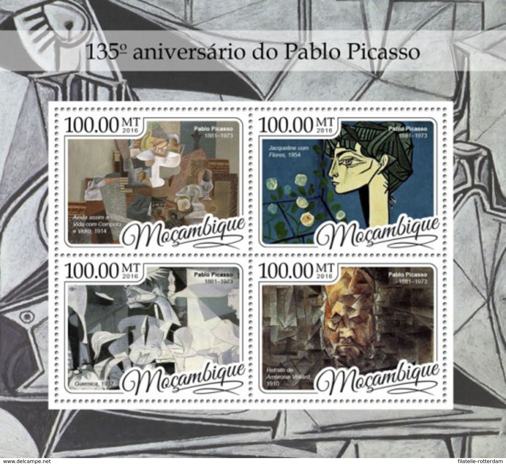 Mozambique - Postfris / MNH - Sheet Pablo Picasso 2016 - Mozambique