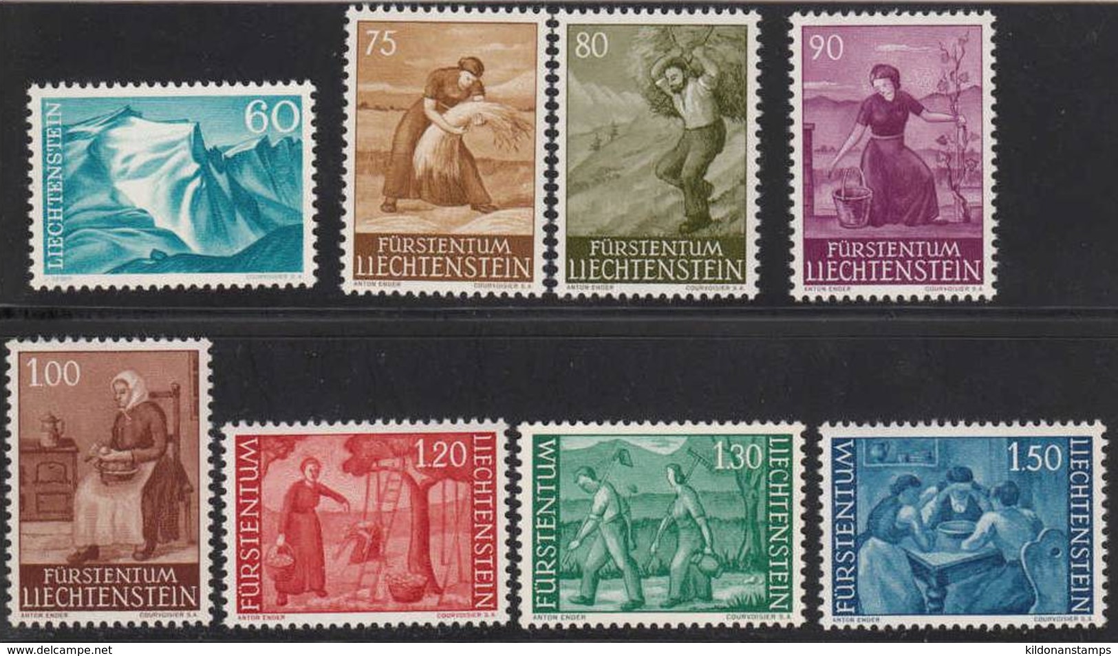 Liechtenstein 1959-64 Full Set, Mint No Hinge, Sc# 336-349 - Neufs