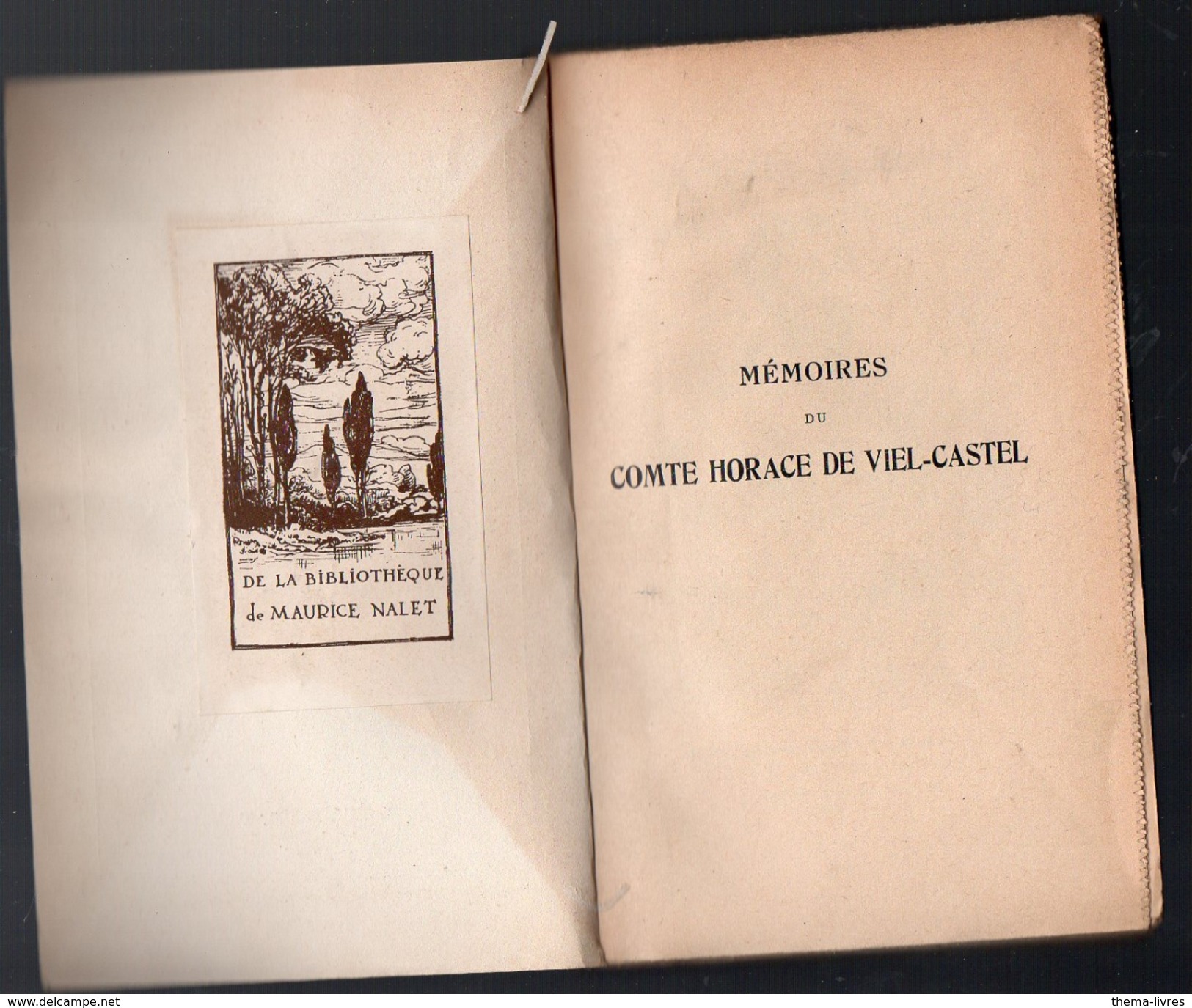 Exlibris MAURICE NALLET Collé ( Livre D'h. De Vieil Castel Sur Le Regne De Napoléon III (tome 2) (MEM149B) - Ex Libris