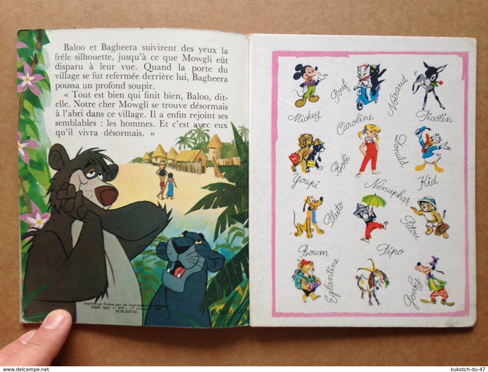 Disney Petit livret Mowgli (1969)