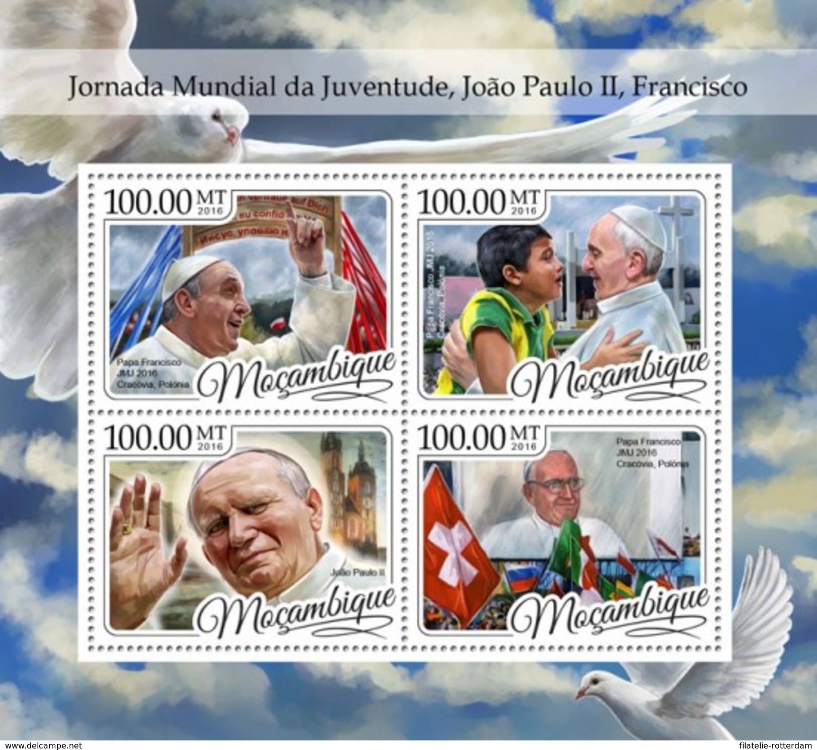 Mozambique - Postfris / MNH - Sheet Wereld Jongeren Dagen 2016 - Mozambique