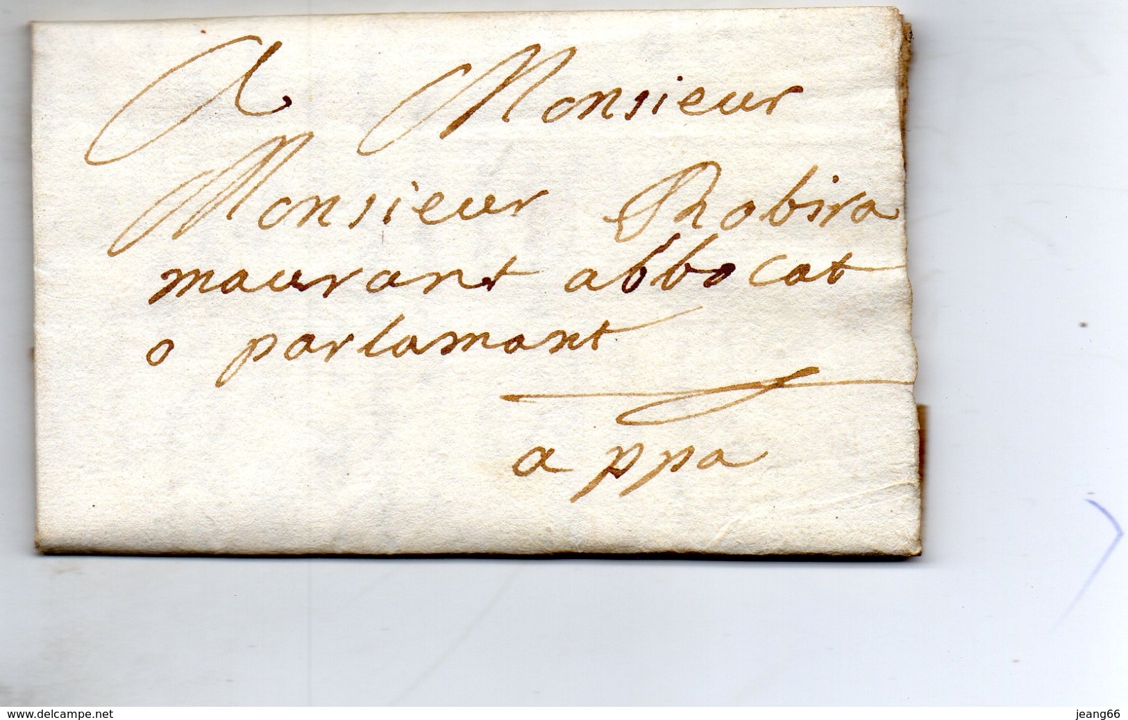 Lettre Avec Correspondance De MATARO (Catalogne) .date Illisible (17XX) Pour PERPIGNAN - 1701-1800: Precursores XVIII