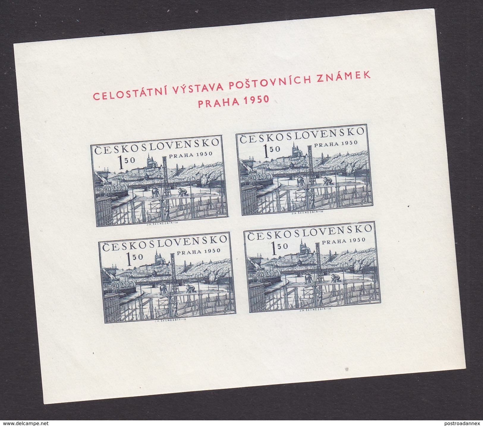 Czechoslovakia, Scott #434a, Mint Hinged, Scenes Of Czecholovakia, Issued 1950 - Unused Stamps