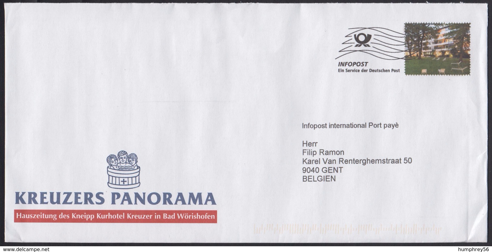 2015 - DEUTSCHLAND - Kreuzers Panorama - Infopost - BAD WÖRISHOFEN - Enveloppes Privées - Oblitérées
