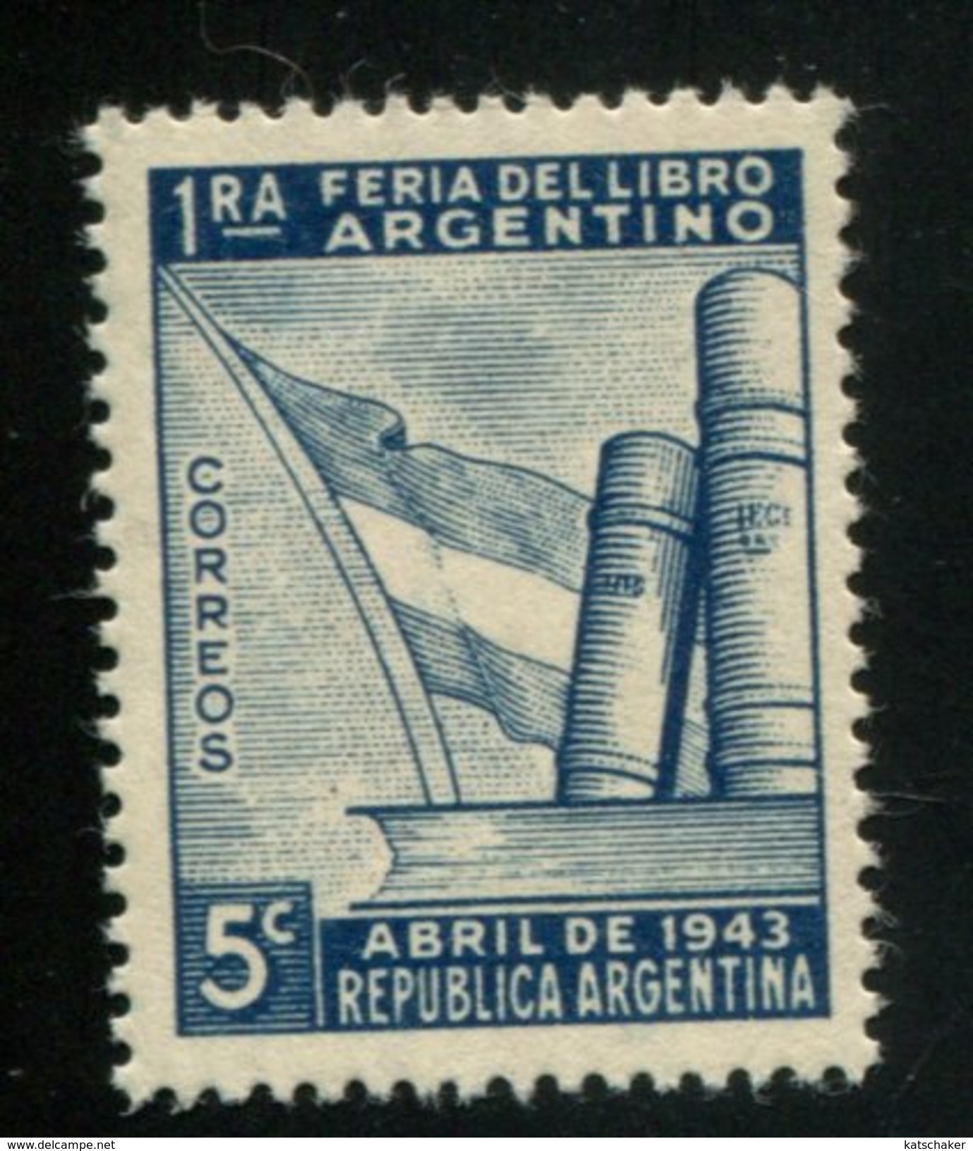 426552702 ARGENTINIE DB 1943 POSTFRIS MINTNEVER HINGED POSTFRIS NEUF YVERT 428 - Neufs