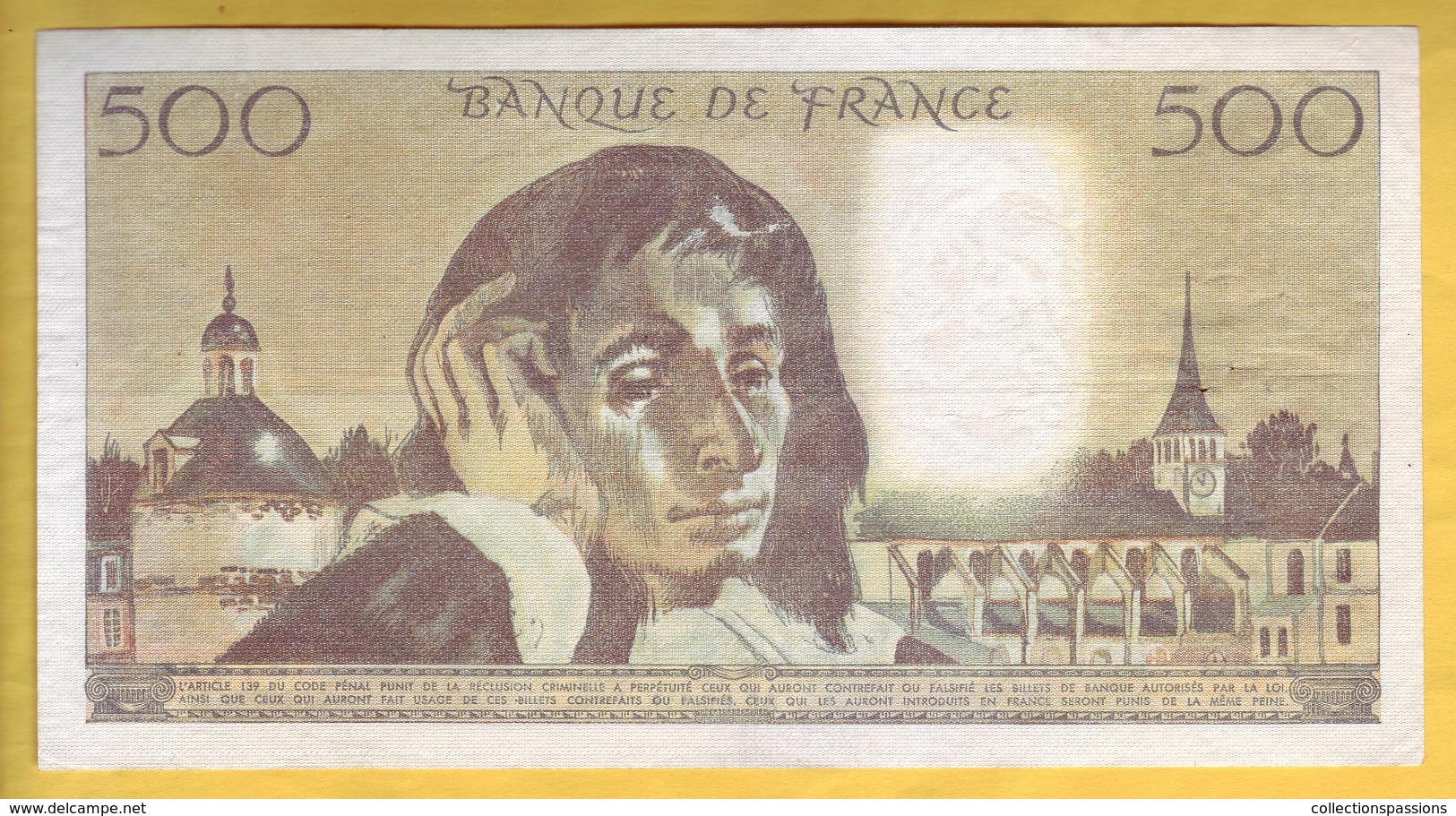 BILLET FRANCAIS - 500 Francs Pascal 5-1-1984 TTB+ - 500 F 1968-1993 ''Pascal''