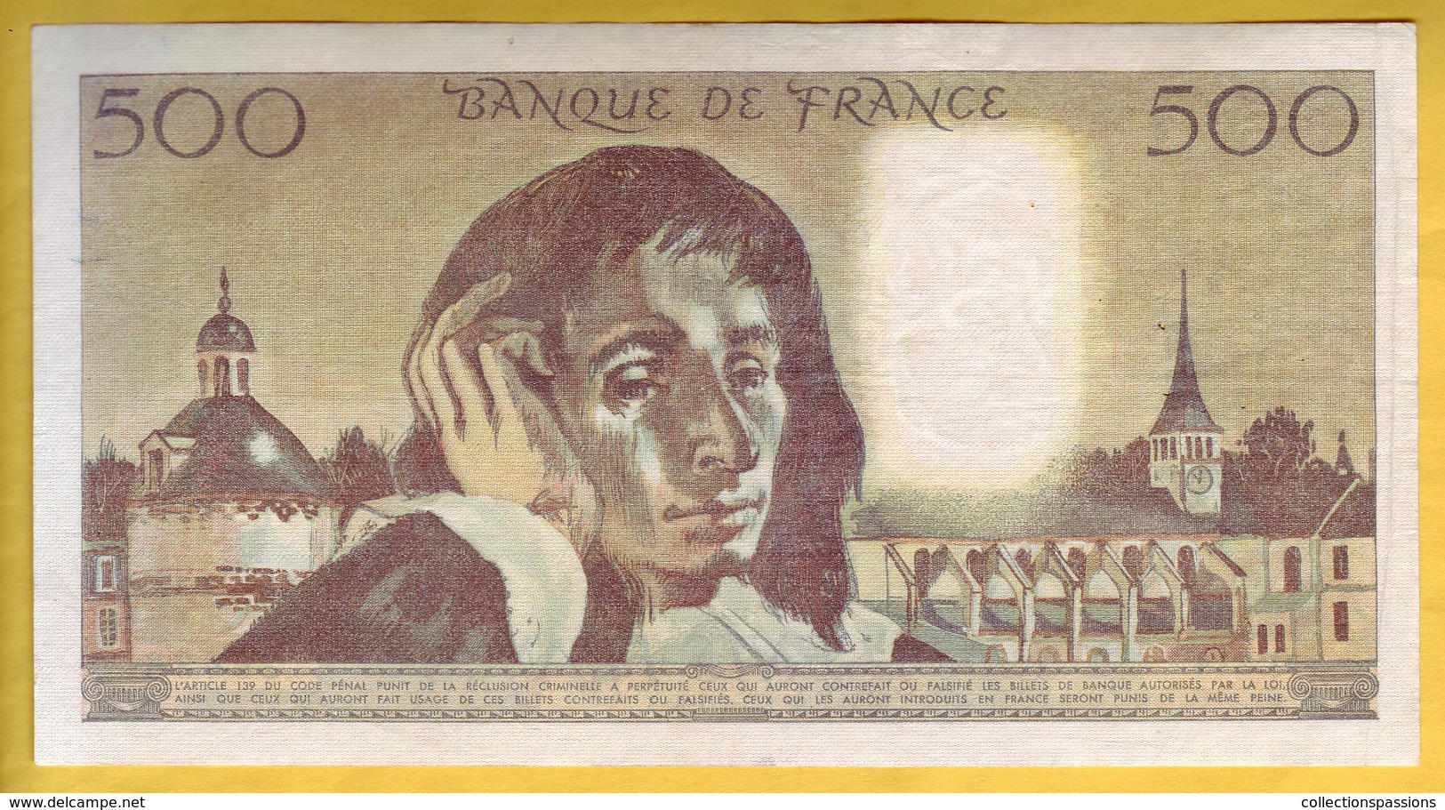 BILLET FRANCAIS - 500 Francs Pascal 5-7-1984 TTB+ - 500 F 1968-1993 ''Pascal''