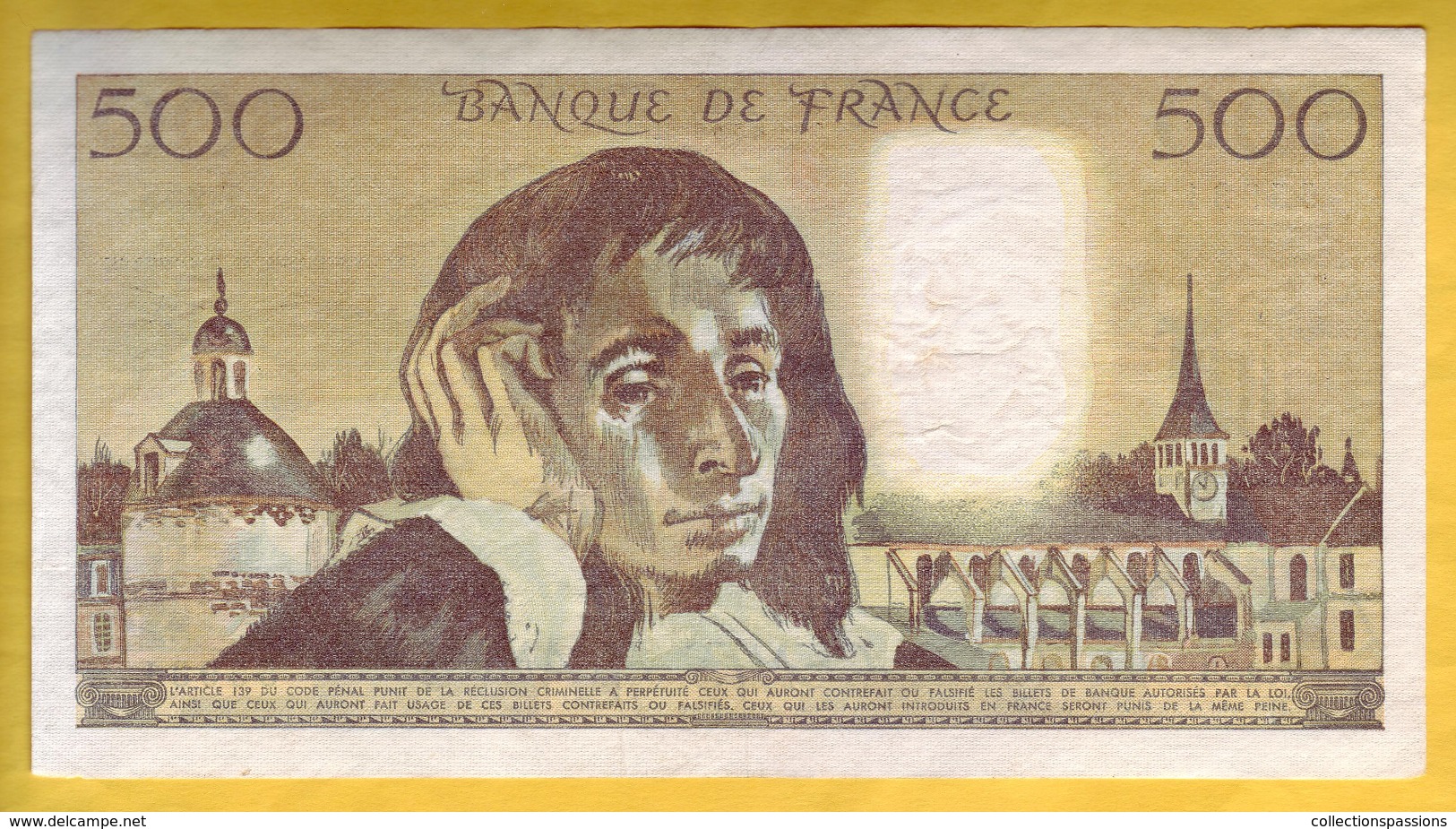 BILLET FRANCAIS - 500 Francs Pascal 22-1-1987 TTB+ - 500 F 1968-1993 ''Pascal''