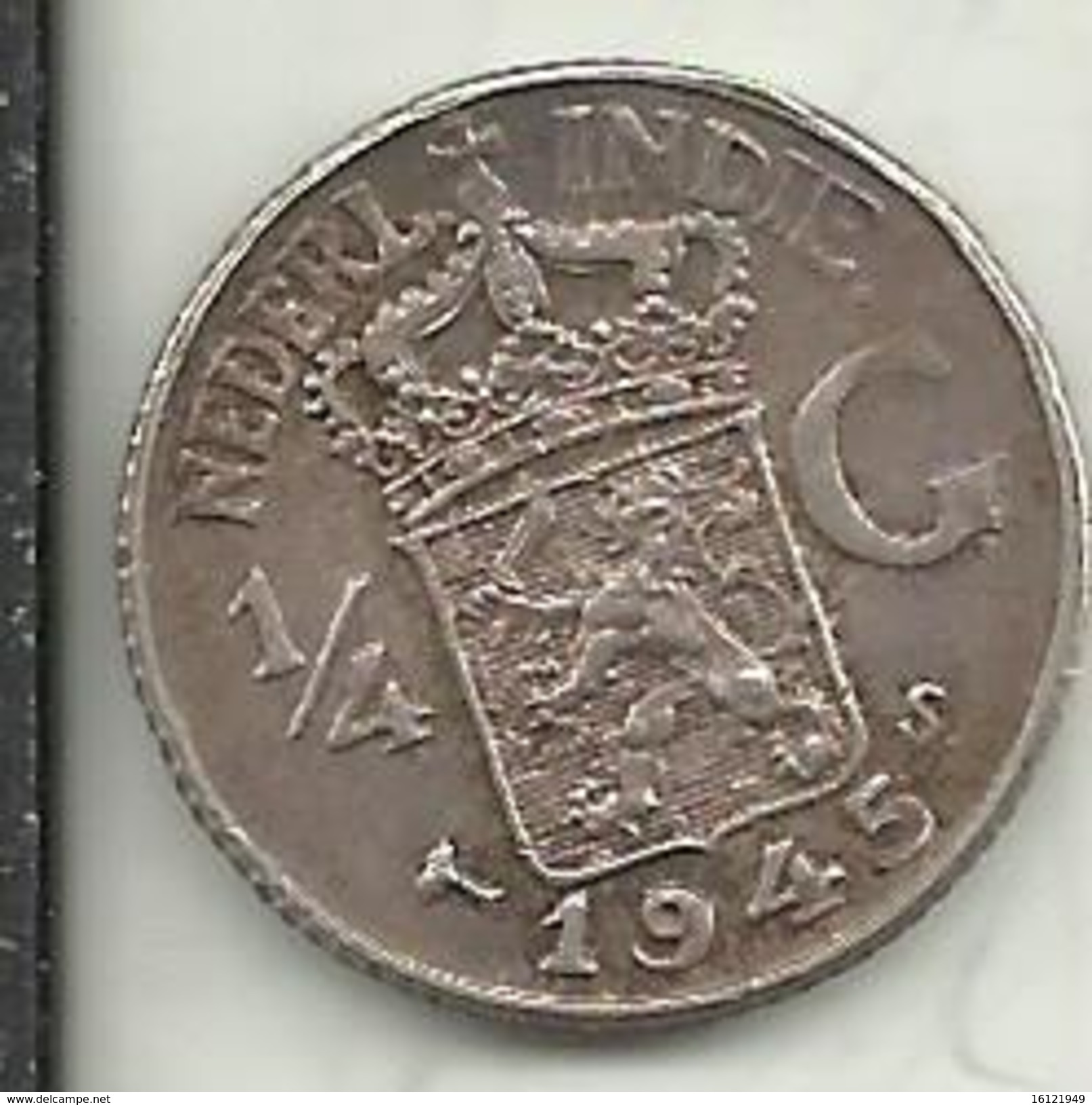 V58 - 1/4 GULDEN  1945 - India