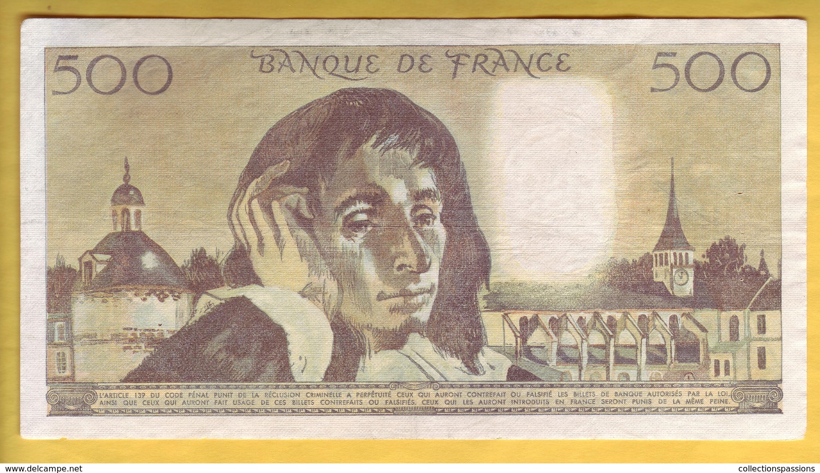 BILLET FRANCAIS - 500 Francs Pascal 5-11-1987 TTB+ - 500 F 1968-1993 ''Pascal''