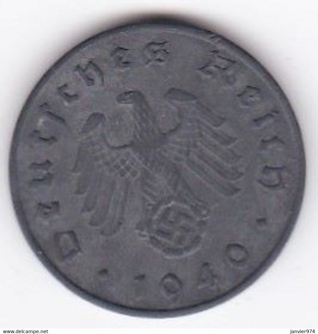 10 Reichspfennig 1940 E MULDENHUTTEN En Zinc - 5 Reichspfennig