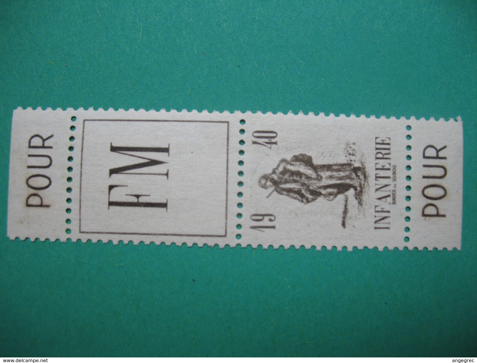 Paire De Carnet   FM Franchise Militaire 1940  Infanterie Neuf ** - Timbres De Franchise Militaire