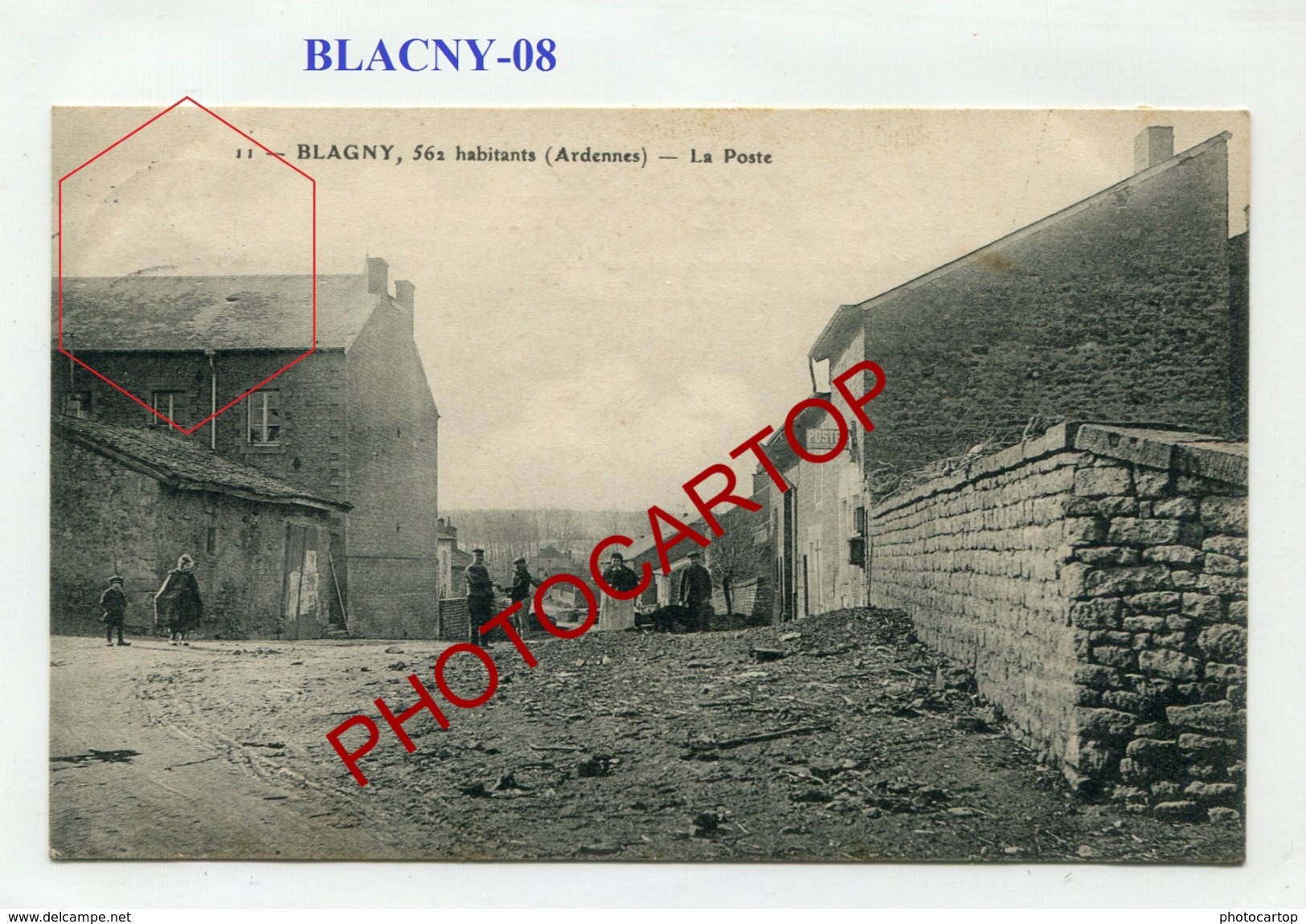 BLAGNY-La POSTE-Periode Guerre 14-18-1 WK.-France-08-Feldpost 91- - Other & Unclassified