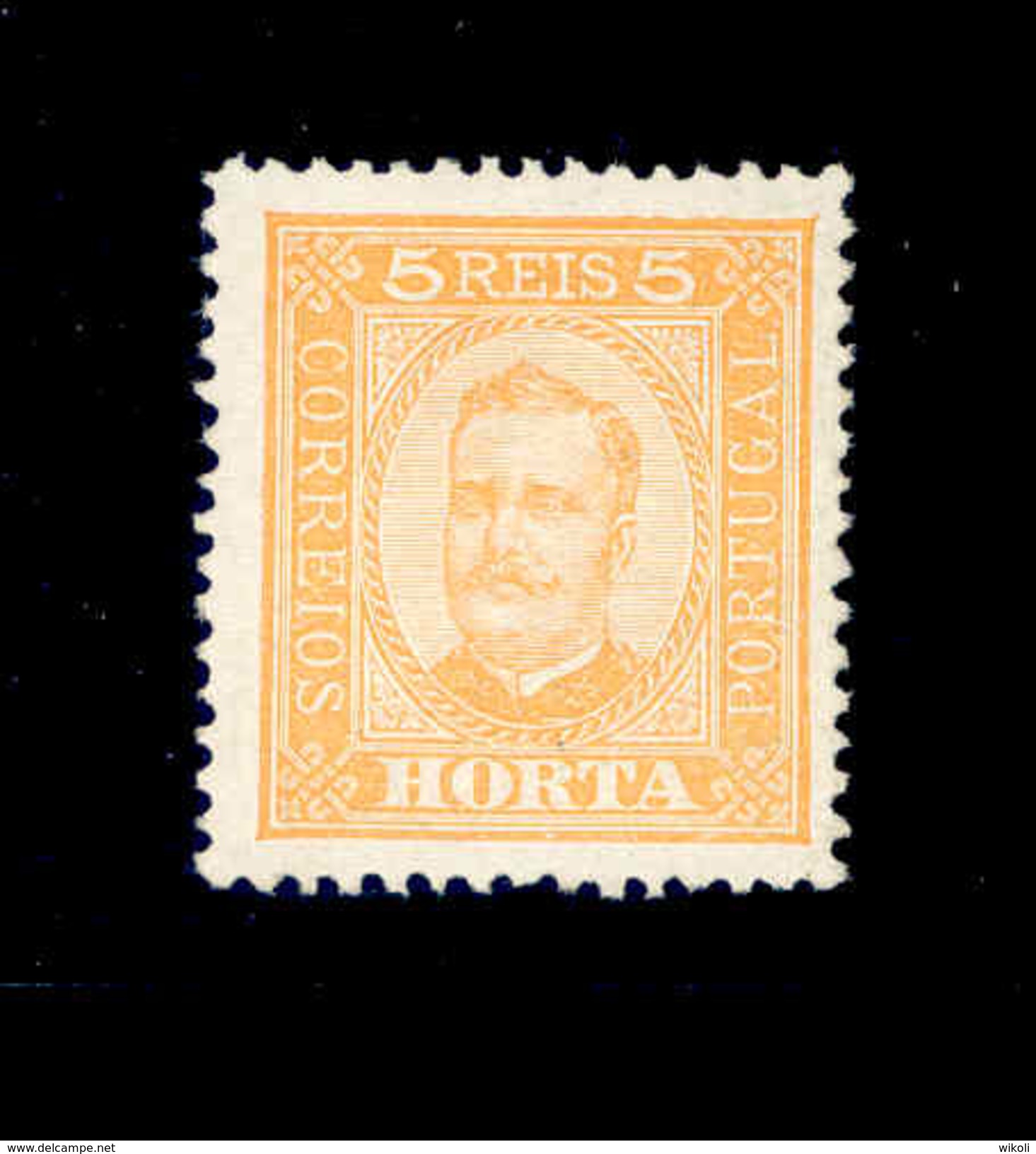 ! ! Horta - 1892 D. Carlos 5 R (Perf. 12 3/4) - Af. 01 - No Gum - Horta