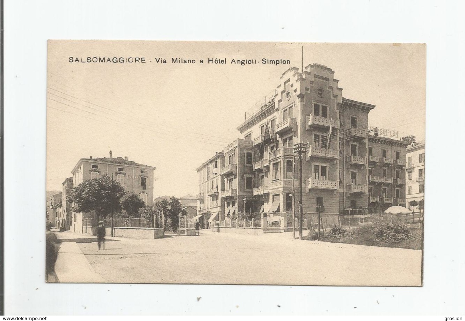 SALSOMAGGIORE (TERME) 5199  VIA MILANO E HOTEL ANGIOLI SIMPLON - Sonstige & Ohne Zuordnung