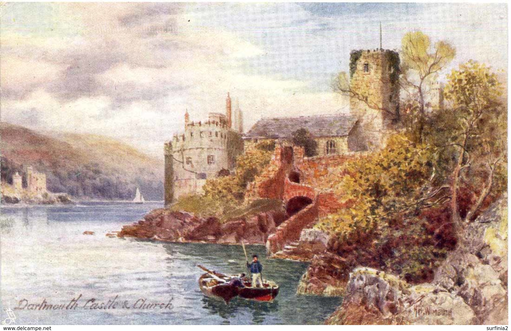 TUCKS OILETTE - HENRY WIMBUSH - 6265 - DARTMOUTH CASTLE And CHURCH - Wimbush