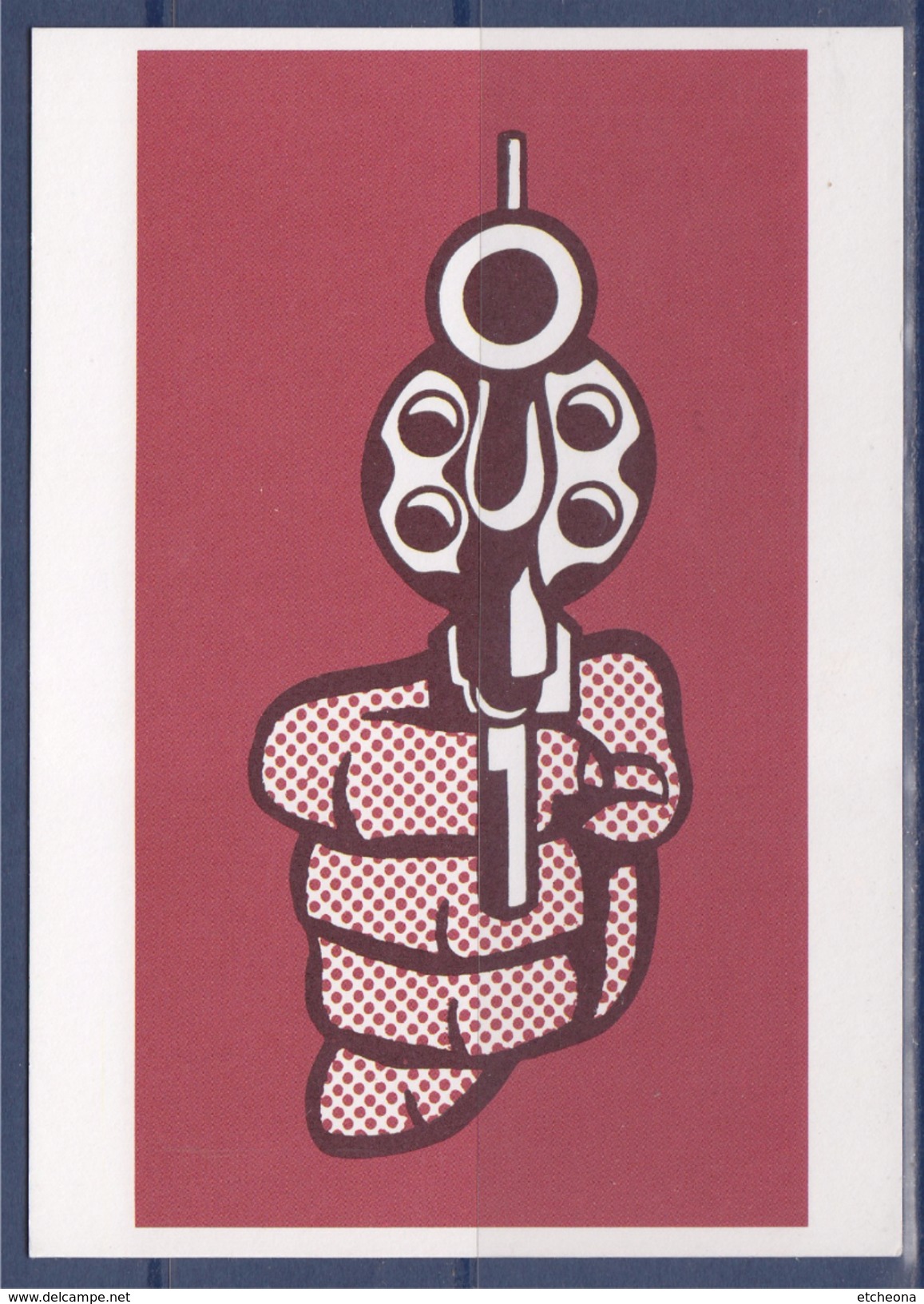 Roy Lichtenstein  Carte Postale, "Pistol" 1964, Lithographie - Peintures & Tableaux