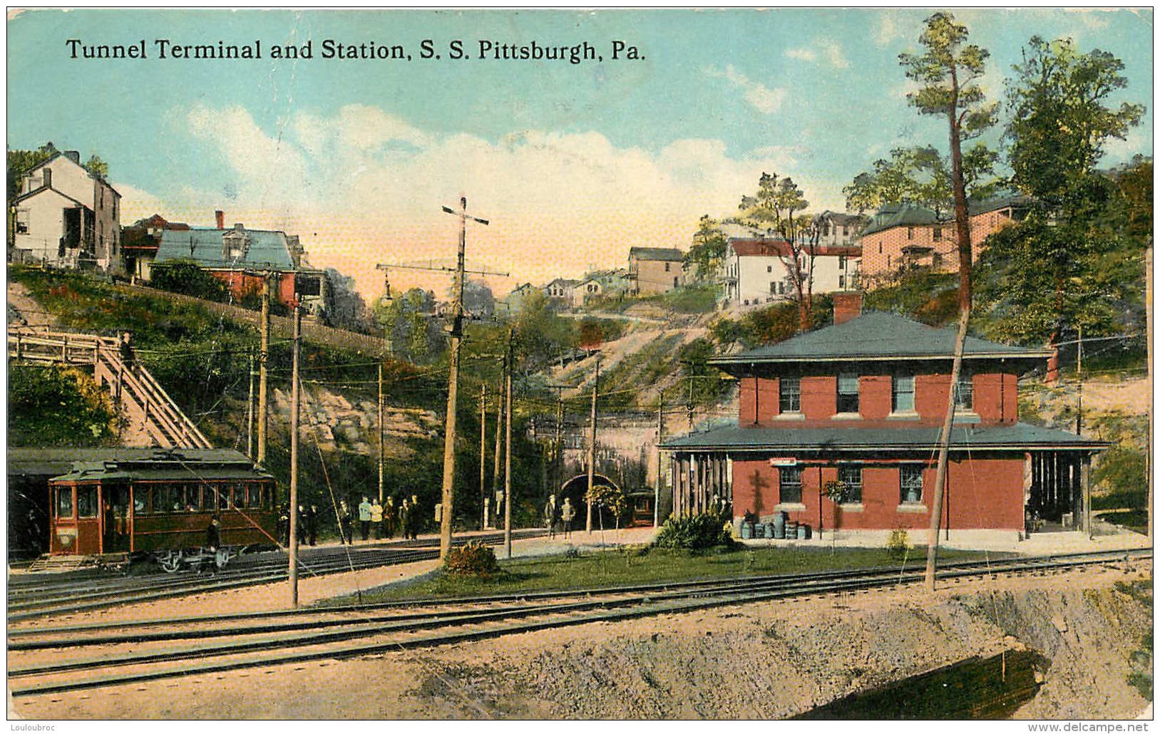 RARE PITTSBURGH TUNNEL TERMINAL AND STATION - Pittsburgh