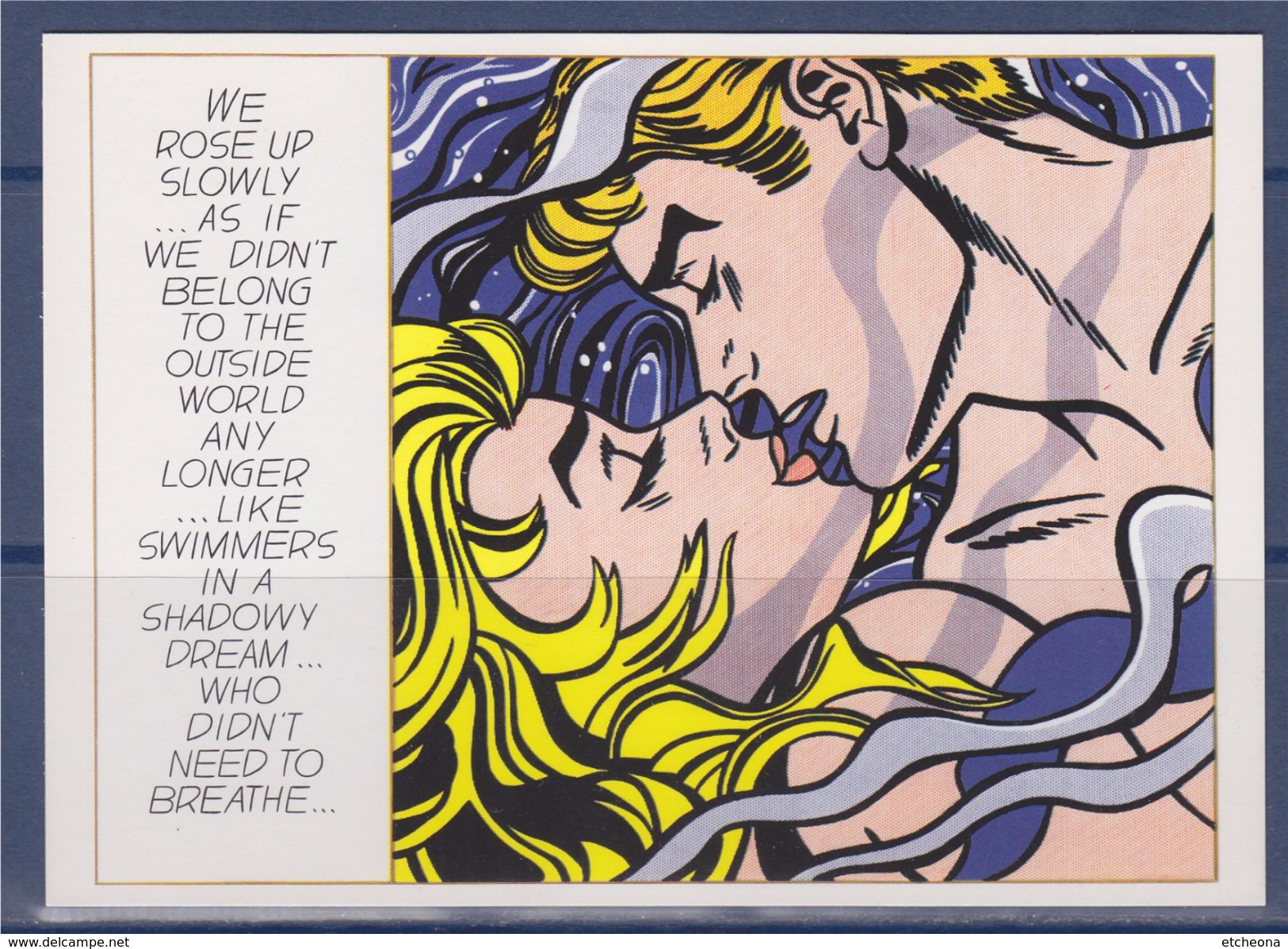Roy Lichtenstein Carte Postale "We Rose Up Slowly ..." 1964 "Nous Nous Levâmes Lentement..." - Paintings