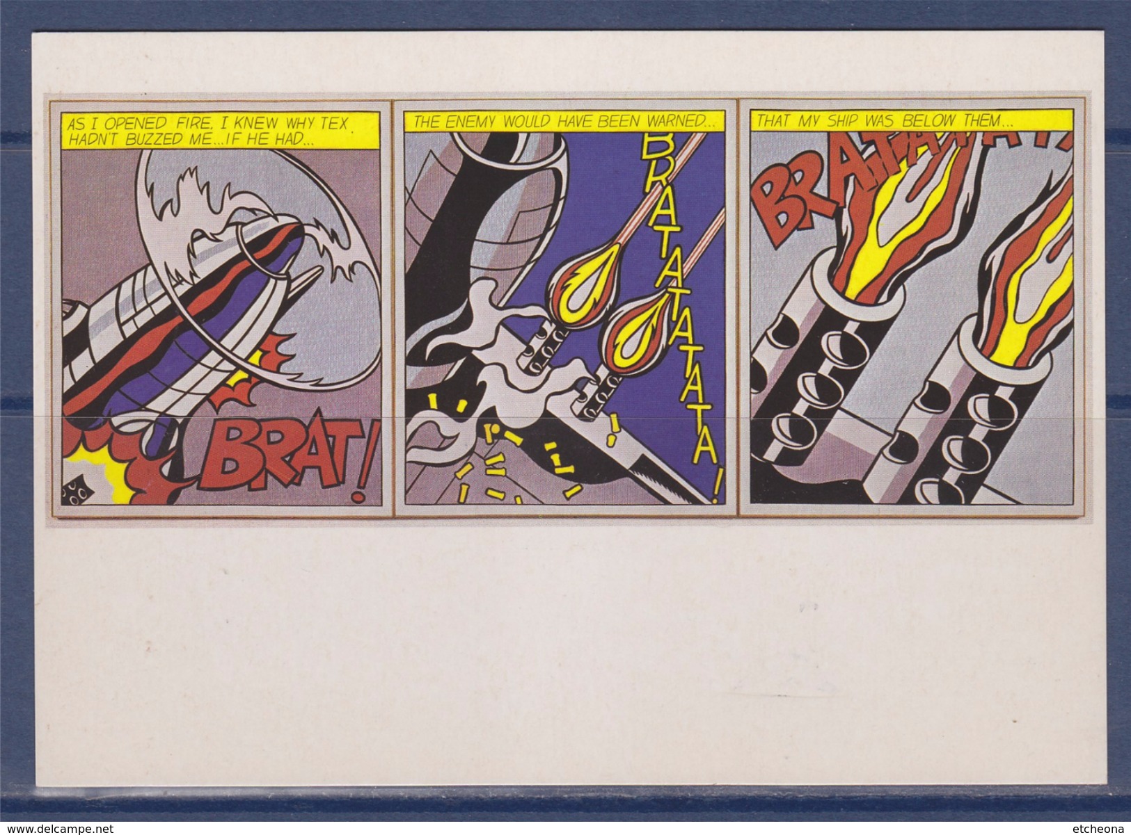 Roy Lichtenstein Carte Postale "as I Opened Fire" 1923 "Comme J'ai Ouvert Le Feu" - Paintings