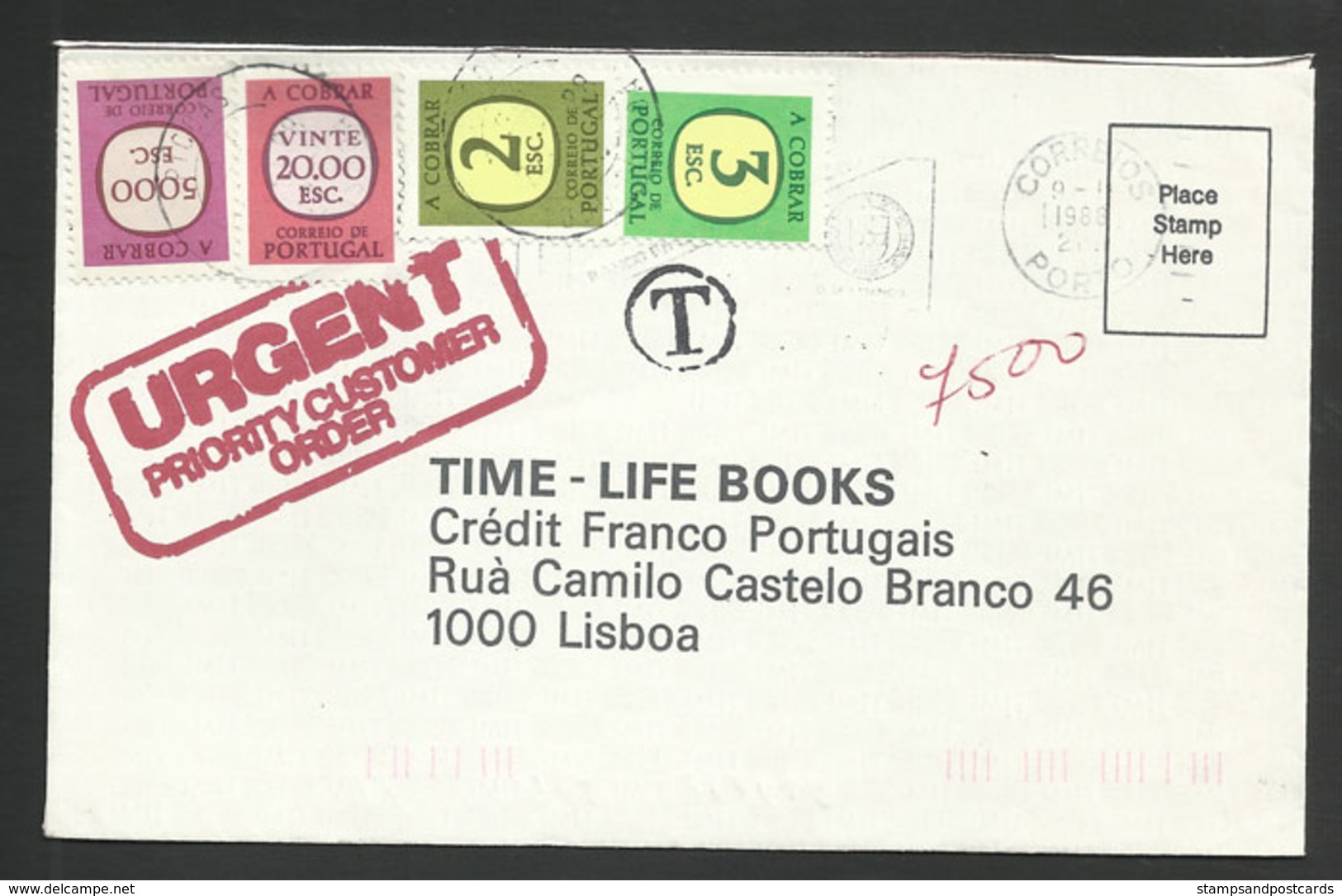 Portugal Lettre 1988 Timbre-taxe Port Dû Postage Due Cover - Lettres & Documents