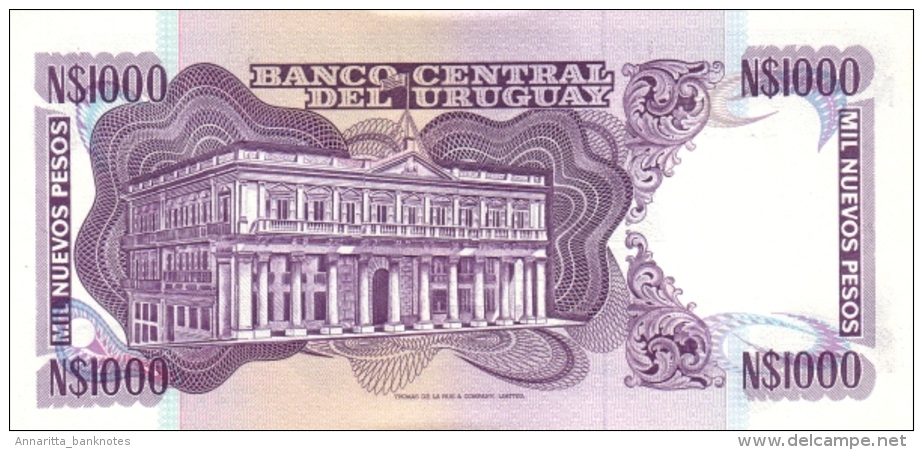 URUGUAY 1000 NUEVO PESOS ND (1992) P-64Ab UNC SERIE D [ UY528b ] - Uruguay