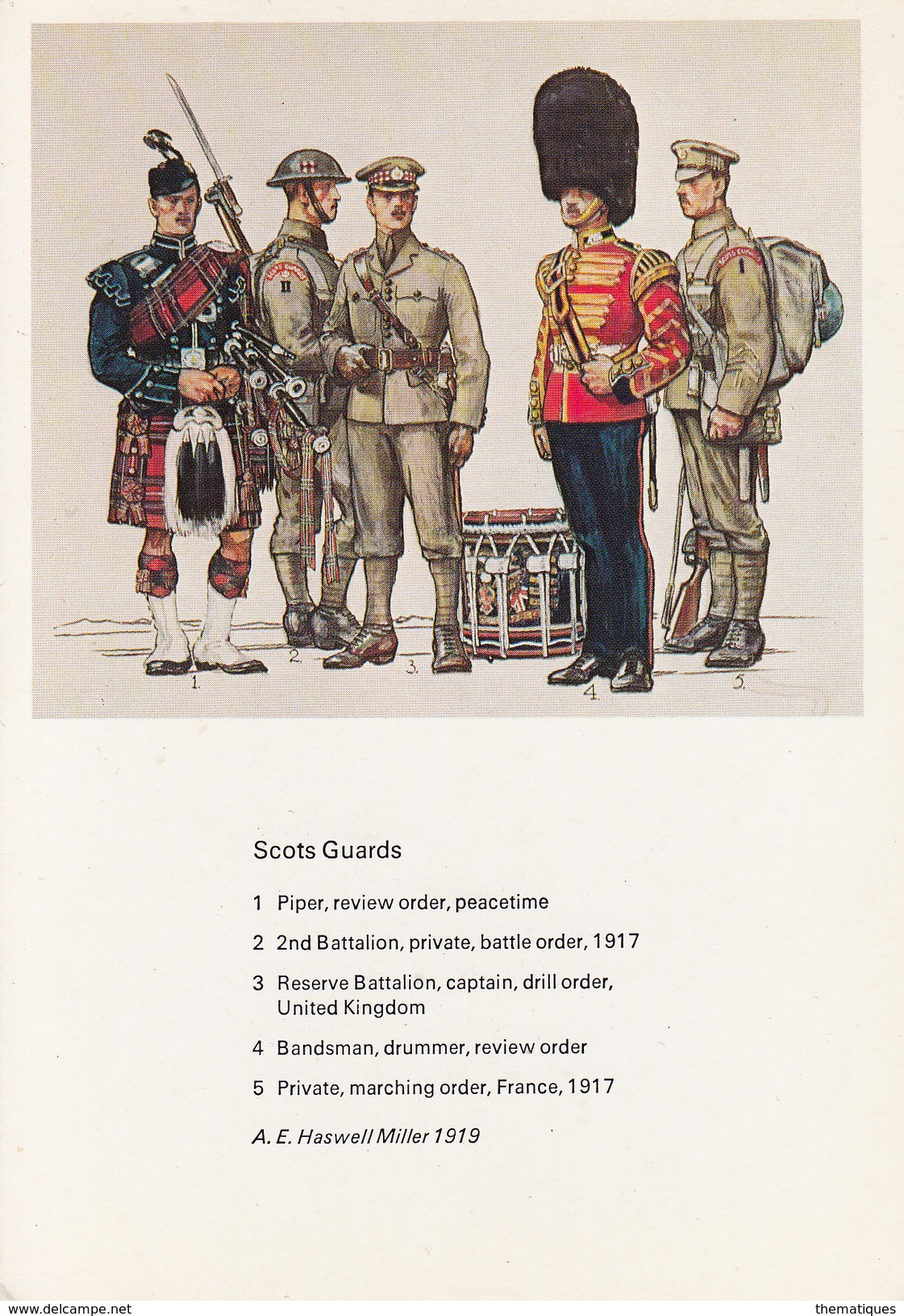 Thematiques Militaire British Uniforms Scots Guards  Differents Uniformes De La Cavalerie N° 3 - Uniformes