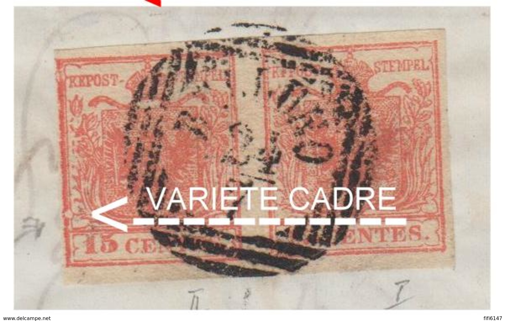 ITALIE--LOMBARDO-VENETIE --1860  -- LETTRE DE BELLUNO --VARIETE DU CADRE -- - Lombardy-Venetia